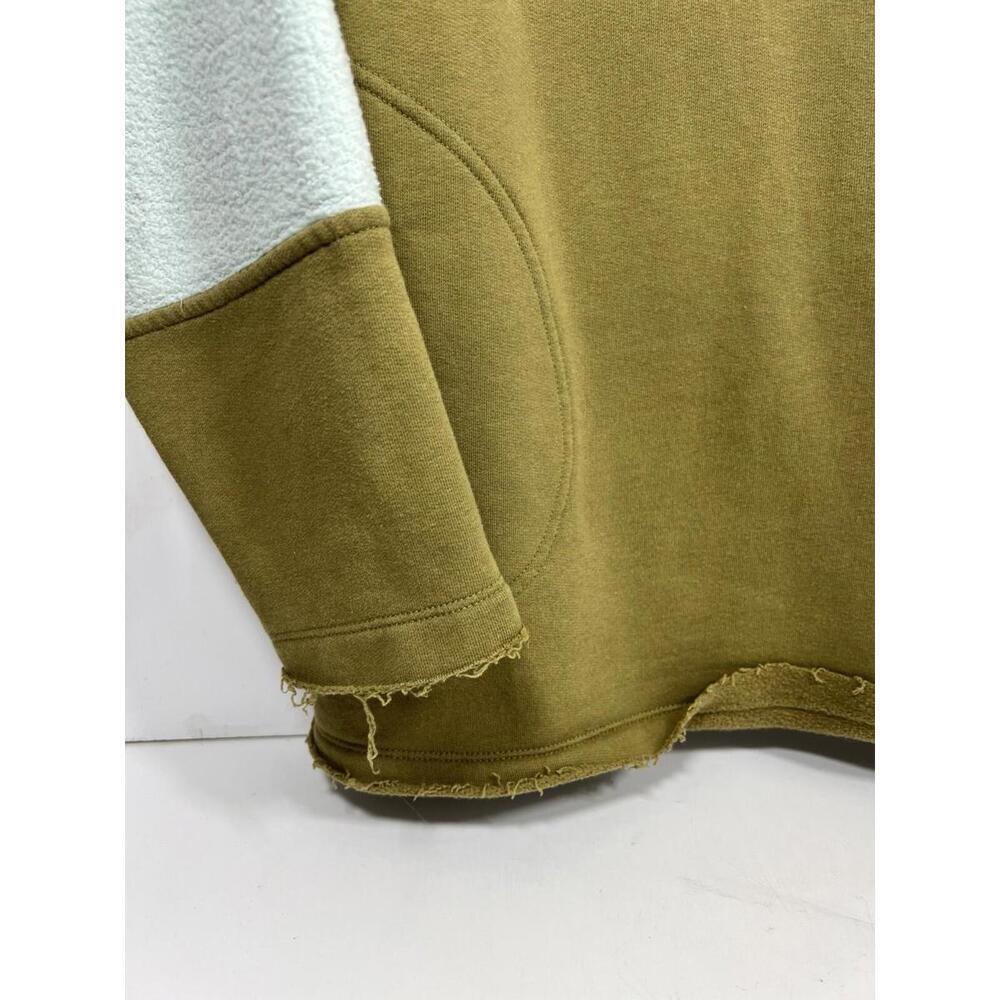 Free People Jordan Oversized Colorblock Terry Pullover Hazel Sz S - Picture 3 of 9